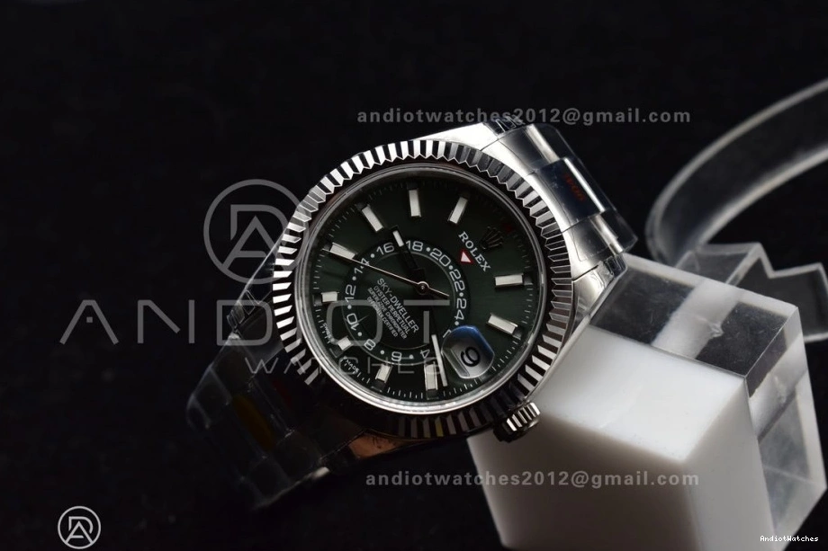 Edition Best Attractive SS Green Dial Skydweller 1109 on A23J SS Noob Bracelet Oyster 0120